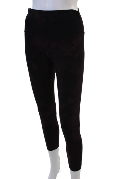 Lululemon Womens Dark Purple Cropped Ankle Nylon Leggings Size 8
