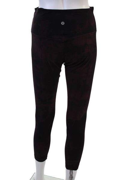 Lululemon Womens Dark Purple Cropped Ankle Nylon Leggings Size 8