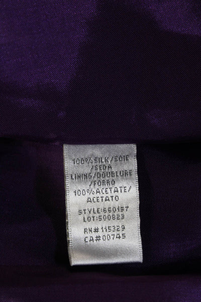 Badgley Mischka Women Fit & Flare Silk Purple Sleeveless Dress Size 6
