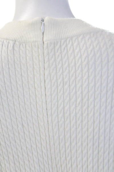 We Wore What Women Jumpsuit White Long Sleeve Round Neck Size L