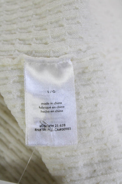 We Wore What Women Jumpsuit White Long Sleeve Round Neck Size L