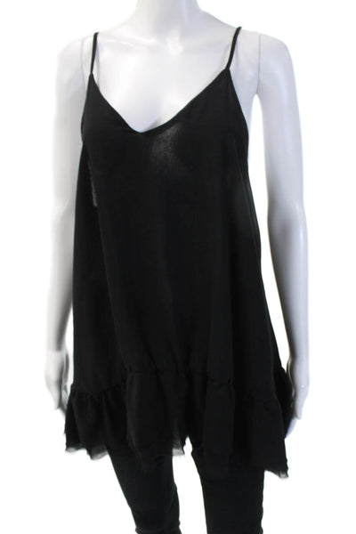Brandy Melville Womens Camisole Tunic Black VNeck Sleeveless Boho Size One Size
