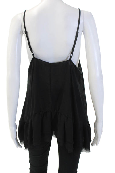 Brandy Melville Womens Camisole Tunic Black VNeck Sleeveless Boho Size One Size