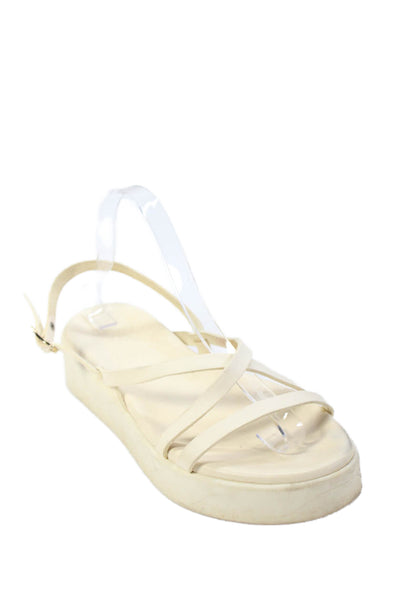 Ancient Greek Sandals Womens Leather Strappy Sandals White Size 41 11