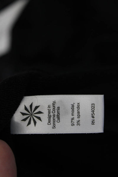 Athleta Womens Pullover Sweatshirt Black Long Sleeve Round Neck Size L