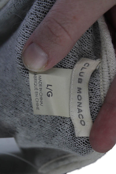 Club Monaco Womens Pullover Sweater Dark Gray Alpaca Blend Size L