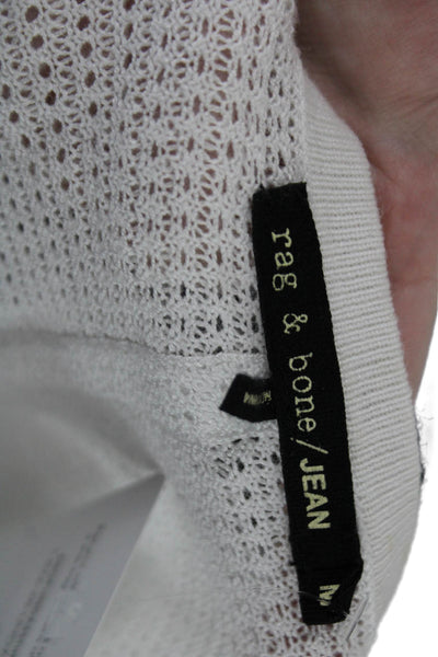 Rag & Bone Jean Womens Pullover Sweater White 100% Viscose Size M