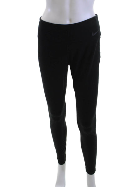 Nike Womens Ankle Leggings Black Nylon Spandex Size L