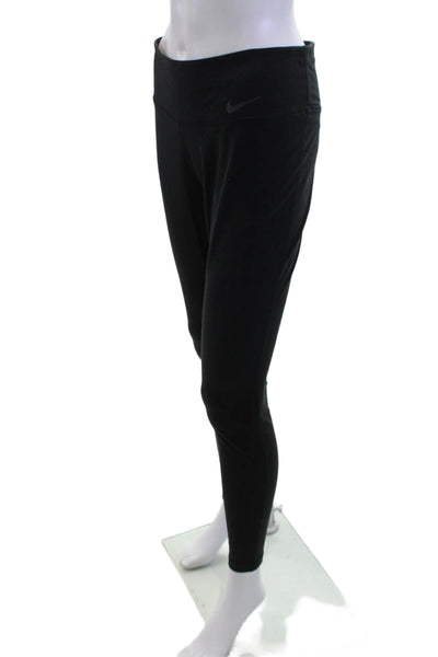 Nike Womens Ankle Leggings Black Nylon Spandex Size L