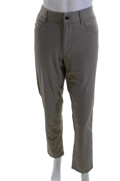 Johnnie-o Unisex Chinos Gray Polyester Button Size 30