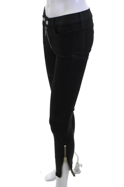 Textile Elizabeth and James Women Black Ankle Skinny Mid Rise Jeans Size 24