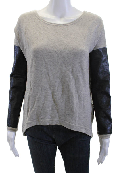 Generation Love Women Basic Gray Long Sleeve Round Neck T-Shirt Size XS