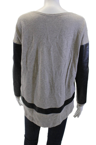 Generation Love Women Basic Gray Long Sleeve Round Neck T-Shirt Size XS