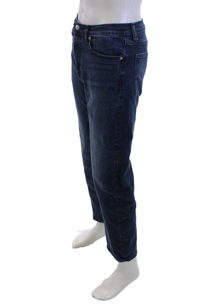 Calvin Klein Mens Dark Blue Straight Jeans Button Closure Size 32