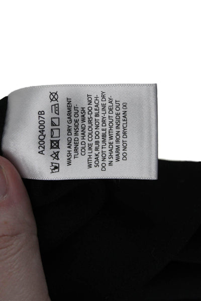 Auteur Womens Maxi Dress Black V-Neck Sleeveless Zip Long Size S