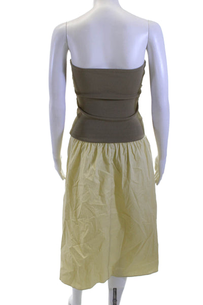 We Wore What Womens Bohemian Sundress Brown Viscose Long Skirt Size S