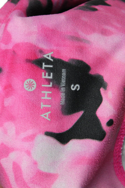 Athleta Women Capri Cropped Floral Black Leggings Size S