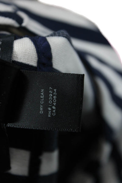 Marc By Marc Jacobs Women Dark Blue Shift Dress Short Sleeve Round Neck Size M