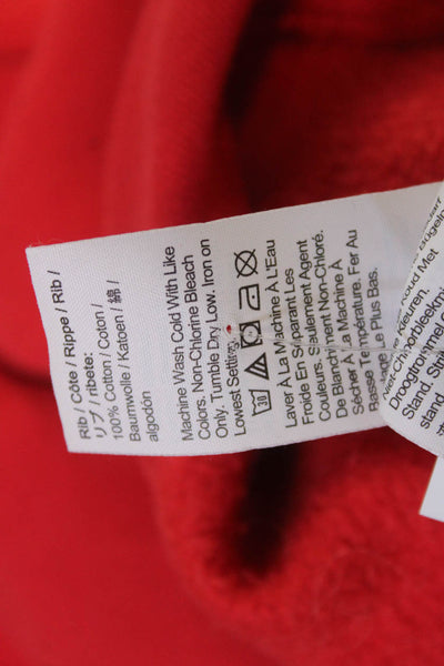 J Crew Womens Pullover Sweatshirt Red Crewneck Long Sleeve 90s Size 2XS