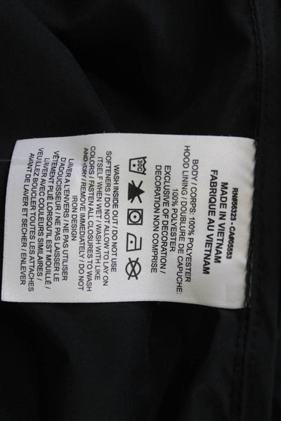 Nike Unisex Black Windbreaker Zip Long Sleeve Graphic Polyester Size XL