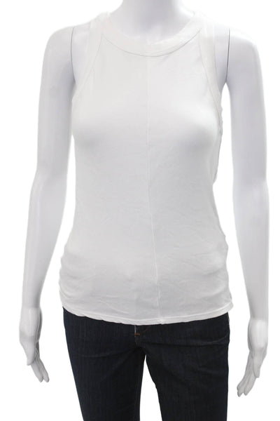 Stateside Women Basic White Tank Crewneck Size S