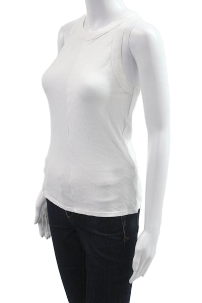 Stateside Women Basic White Tank Crewneck Size S