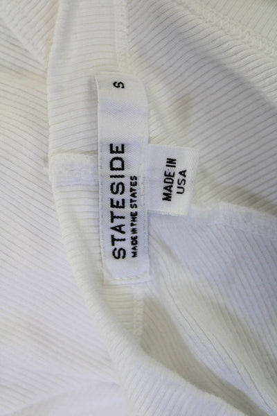 Stateside Women Basic White Tank Crewneck Size S