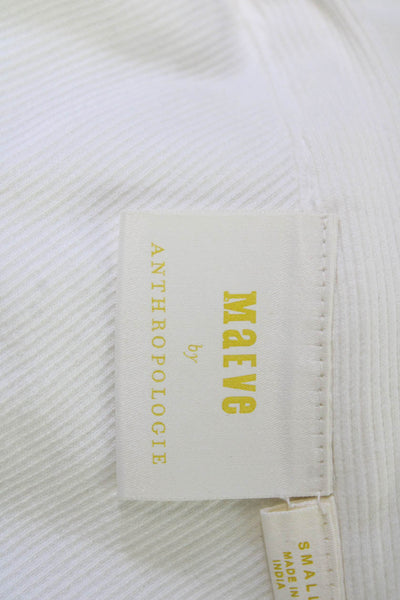 Maeve Anthropologie Womens Camisole White Sleeveless Size S