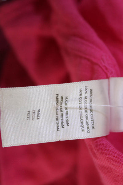 Rails Womens Basic Button-Up Collared Long Sleeve Pink Organic Cotton Size S