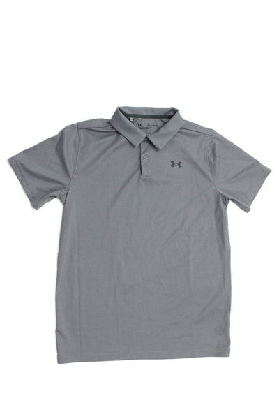 Under Armour Childrens Boys Short Sleeves Polo Shirt Grey Size Youth Extra Large