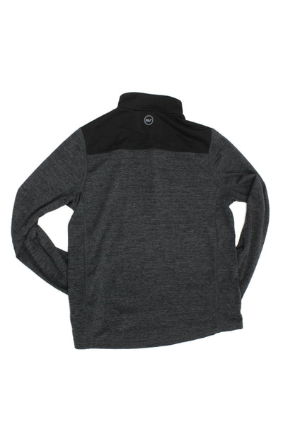Vineyard Vines Childrens Boys 1/2 Zipper Long Sleeves Shirt Grey Black Size 18