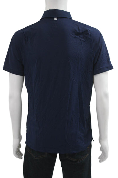 Under Armour Mens Short Sleeves Rugby Shirt Navy Blue Size Small