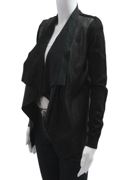 Michael Michael Kors Womens Black Cotton Viscose Jacket Long Sleeve Size XS
