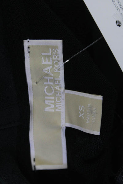 Michael Michael Kors Womens Black Cotton Viscose Jacket Long Sleeve Size XS
