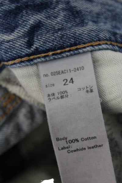 Moussy Unisex 90s Blue Cotton Button Front Shorts Size 24