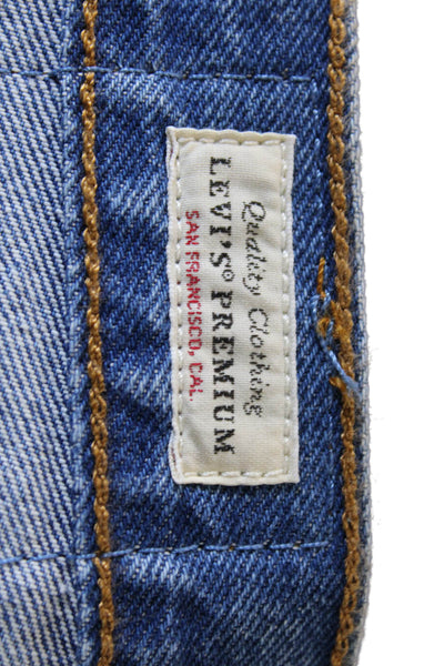 Levis Unisex Blue 90s 100% Cotton Button Fly Shorts Size 24