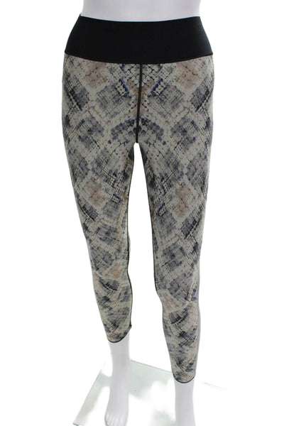 Ultracor Womens Ankle Leggings Beige Snake Print Size S