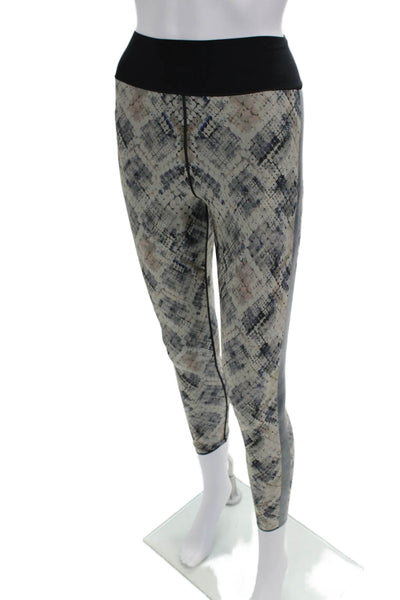 Ultracor Womens Ankle Leggings Beige Snake Print Size S