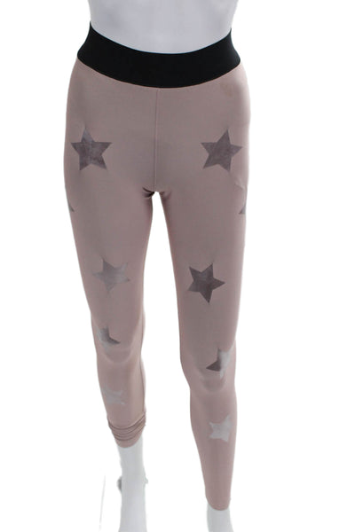 Zara Womens Pink Star Print Ankle Leggings Size 6