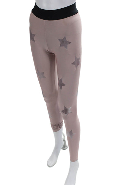 Zara Womens Pink Star Print Ankle Leggings Size 6