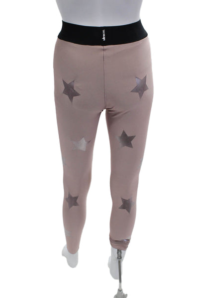 Zara Womens Pink Star Print Ankle Leggings Size 6