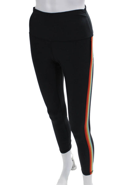 Spiritual Gangster Womens Black Striped Ankle Leggings Size S