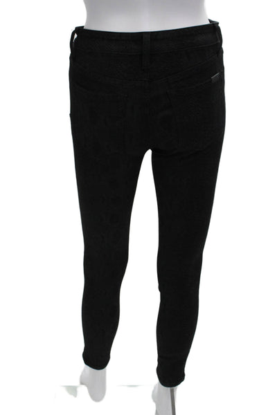 Joes Jeans Women Ankle Skinny Jeans Black Animal Print Size 25