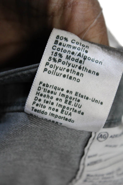 AG Adriano Goldschmied Womens Skinny Ankle Jeans Dark Gray Button Size 27