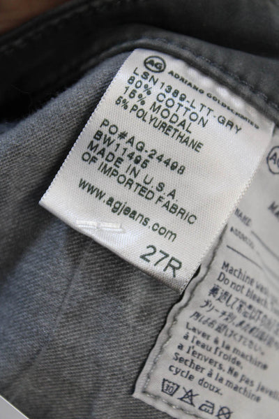 AG Adriano Goldschmied Womens Skinny Ankle Jeans Dark Gray Button Size 27
