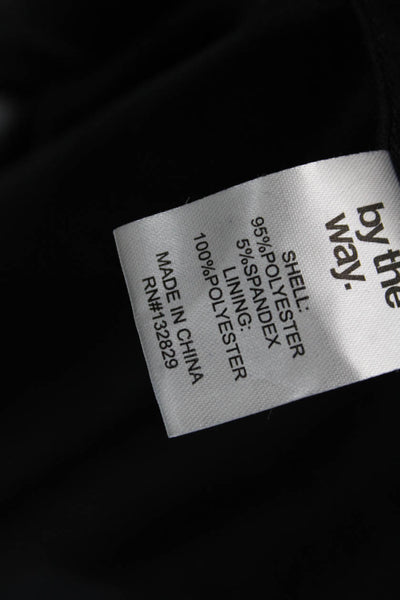 By The Way Womens Camisole V Neck Black Button Front Size S