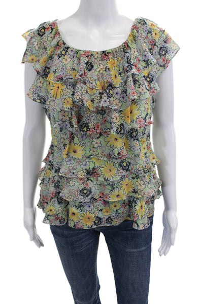 Odille Anthropologie Women Floral Sleeveless Blouse Size 8