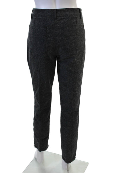 J Crew Women Dark Gray Herringbone Cropped Ankle Dress Pants Size 10