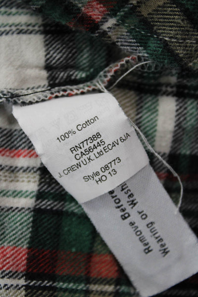 Madewell Womens Plaid Cotton Collared Button-Up Long Sleeve Top Size M