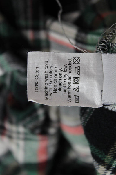Madewell Womens Plaid Cotton Collared Button-Up Long Sleeve Top Size M